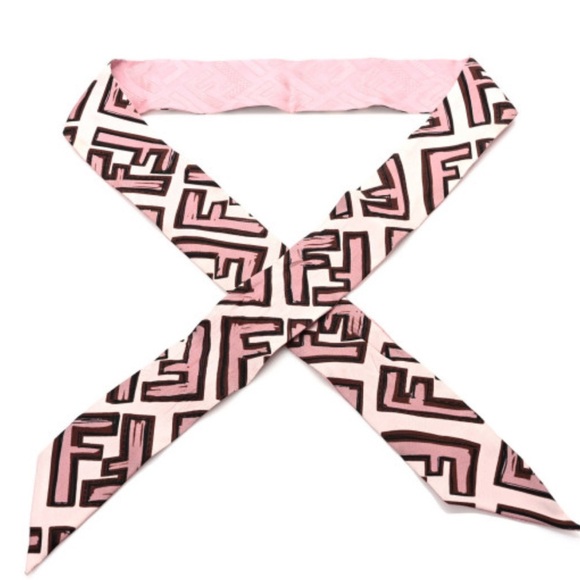 Fendi Pink Silk Bandeau/Twilly - Picture 2 of 7